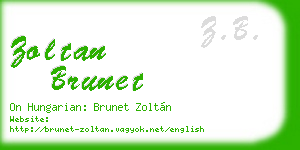 zoltan brunet business card