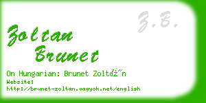 zoltan brunet business card